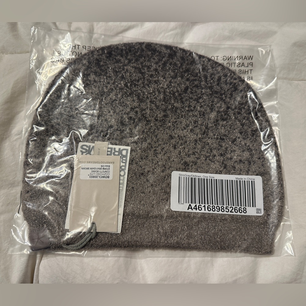 Barefoot Dreams CozyChic Lite Confetti Beanie - Storm Gray and Dark Brown